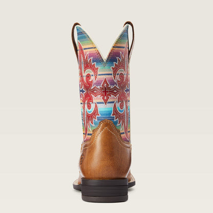 Ariat Kids Lonestar Square Toe Western Boot Ridge Tan Serape