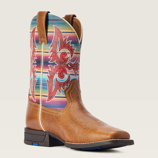 Ariat Kids Lonestar Square Toe Western Boot Ridge Tan Serape