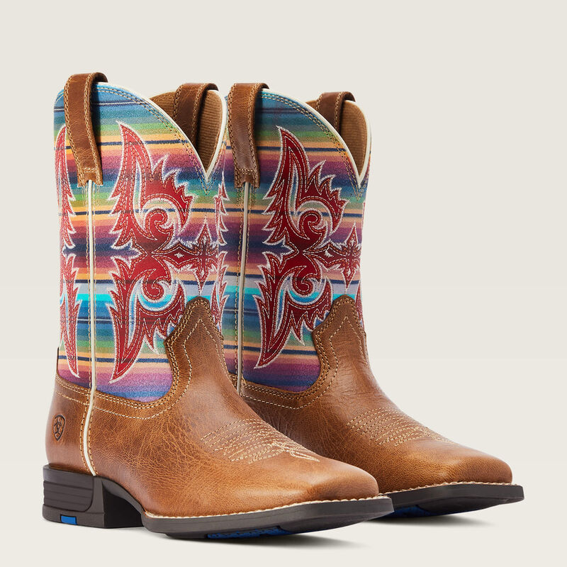 Ariat Kids Lonestar Square Toe Western Boot Ridge Tan Serape