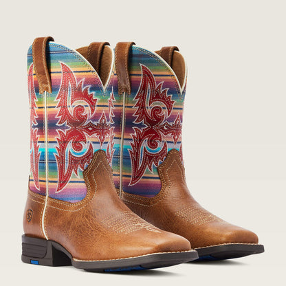 Ariat Kids Lonestar Square Toe Western Boot Ridge Tan Serape