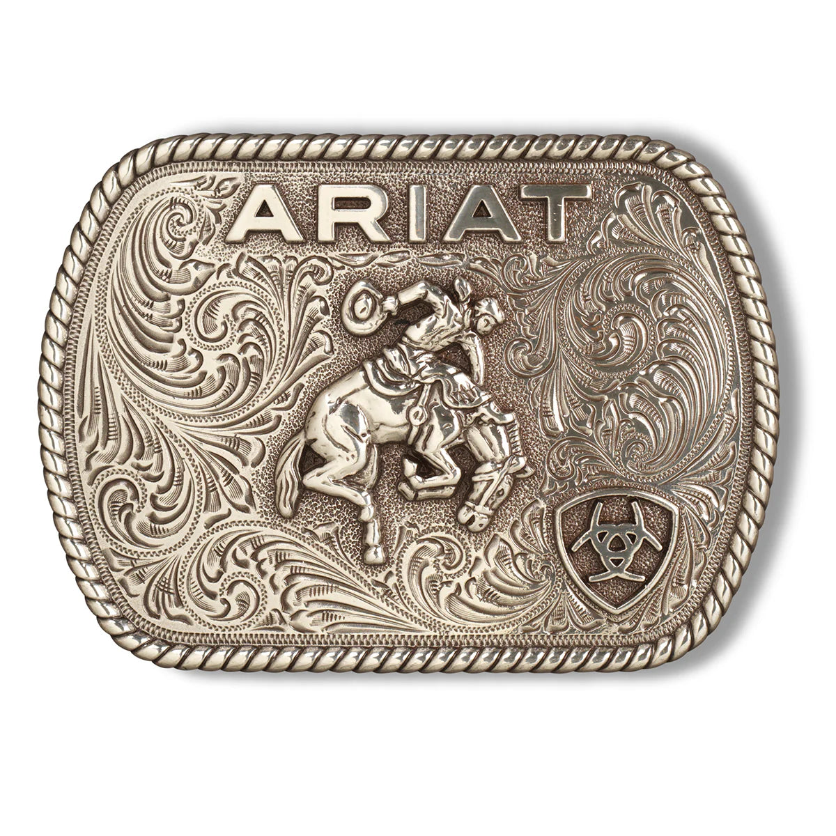 Ariat® Rectangle Vintage Saddle Bronc Antique Silver