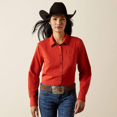 Ariat Women’s Ariat Ladies Kirby Pro Ketchup Red Button Down Shirt