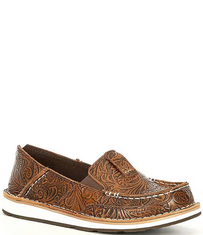 Ariat Women’s CRUISER Brown Floral Emboss Slip-On Casual Shoes
