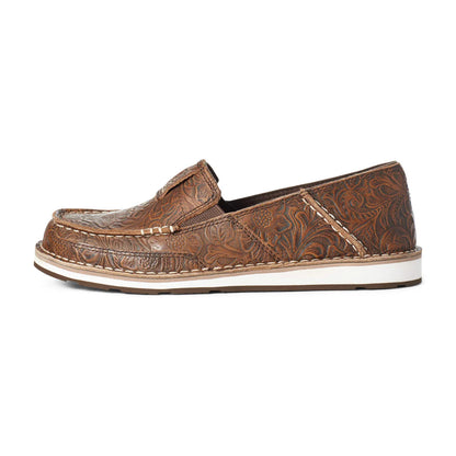Ariat Women’s CRUISER Brown Floral Emboss Slip-On Casual Shoes