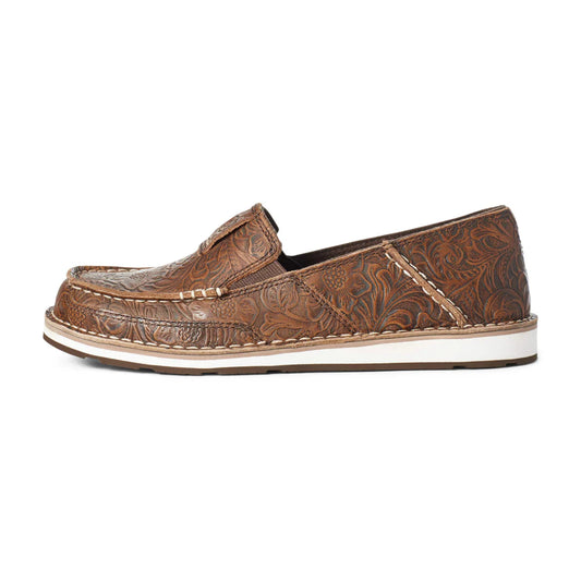 Ariat Women’s CRUISER Brown Floral Emboss Slip-On Casual Shoes