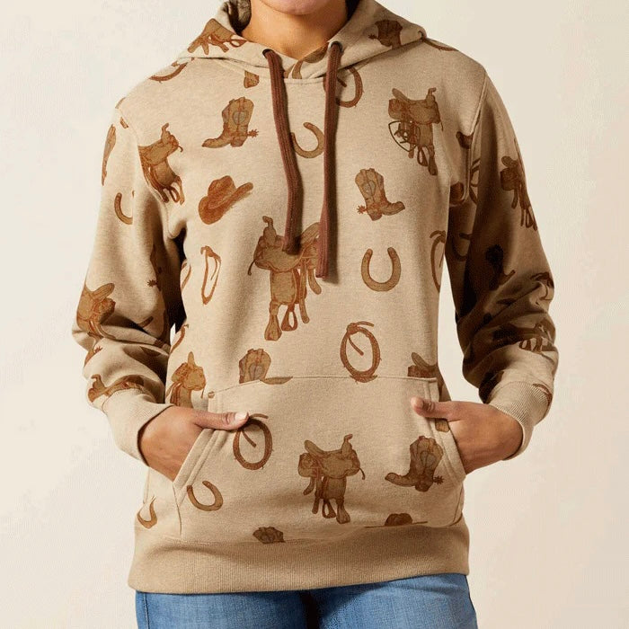 Ariat Womens 2.0 Hoodie SAVANNAH TAN HEATHER