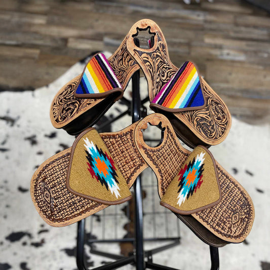 Ashlyn Tough 1 Tooled Leather Antique Serape Horn Bags