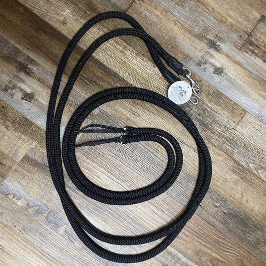 Black Amish Crafted HEAVY DUTY Rope Split Reins