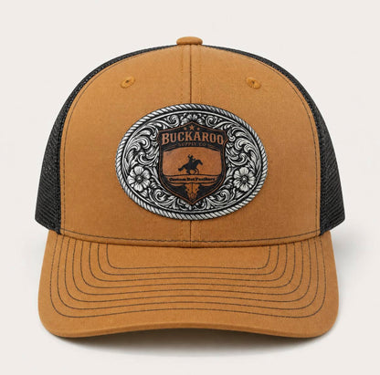 Buckaroo Supply Co. Camel & Black Richardson 112 Trucker Hat