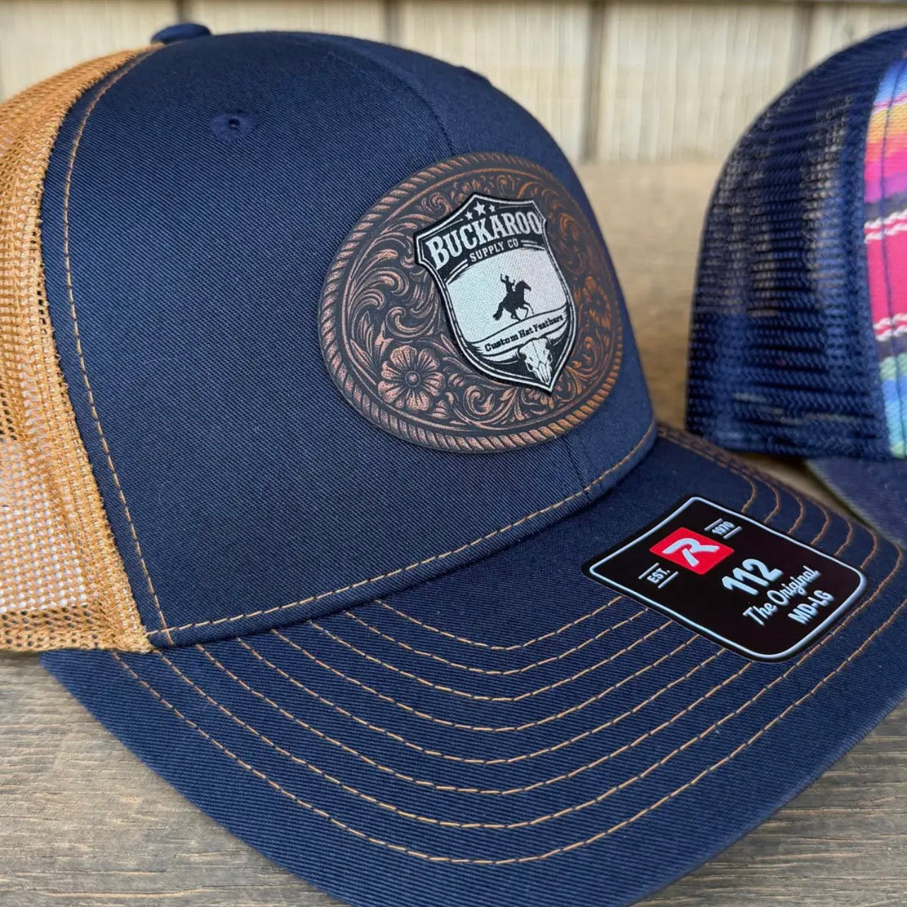 Buckaroo Supply Co. Navy & Camel Richardson 112 Trucker Hat