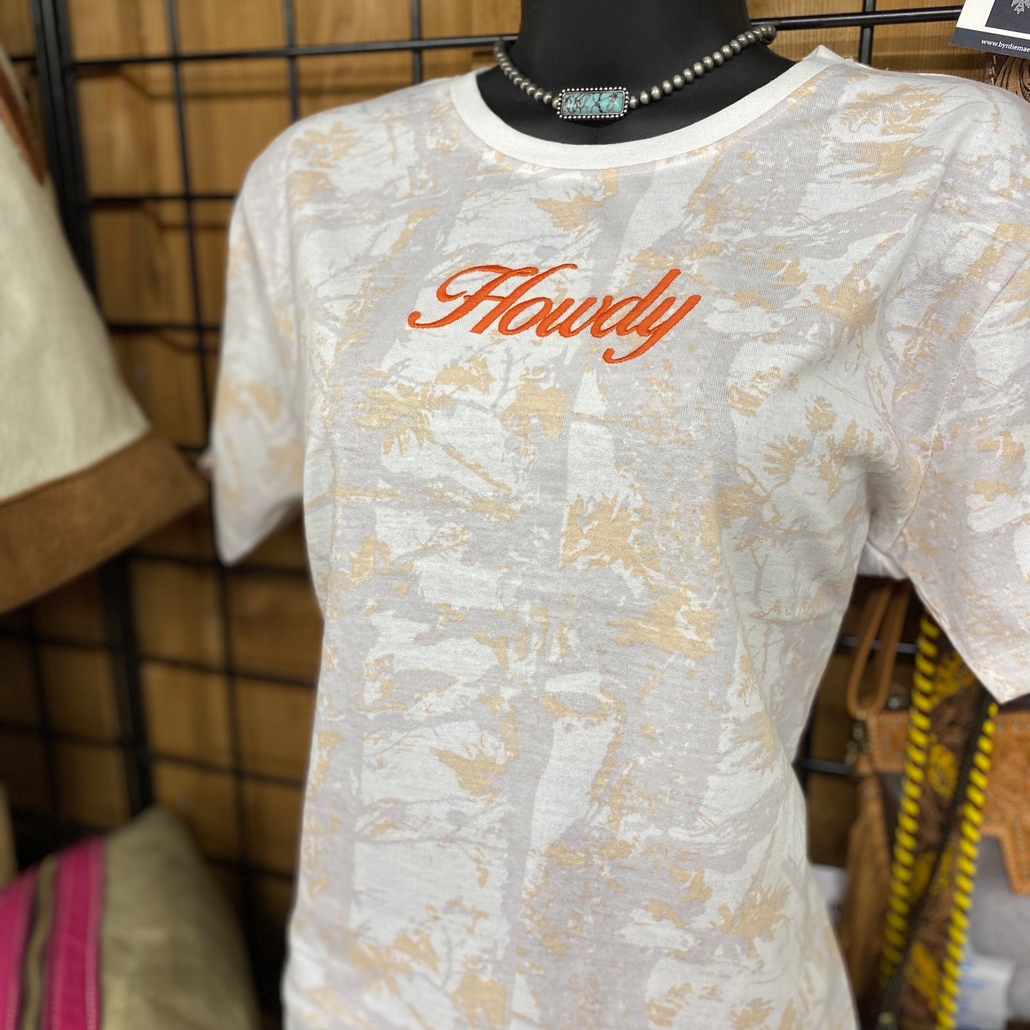 Byrdie Mae’s HOWDY Camo T-Shirt