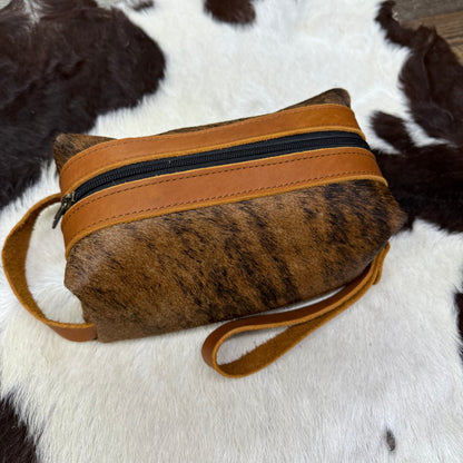 Amish Crafted “The Open Plain Toiletry Bag” Rectangular Shaped All Leather (assorted styles)