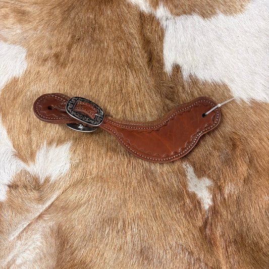 Amish Crafted Medium Brown Spur Strap Deep Contour Wavy Tooling