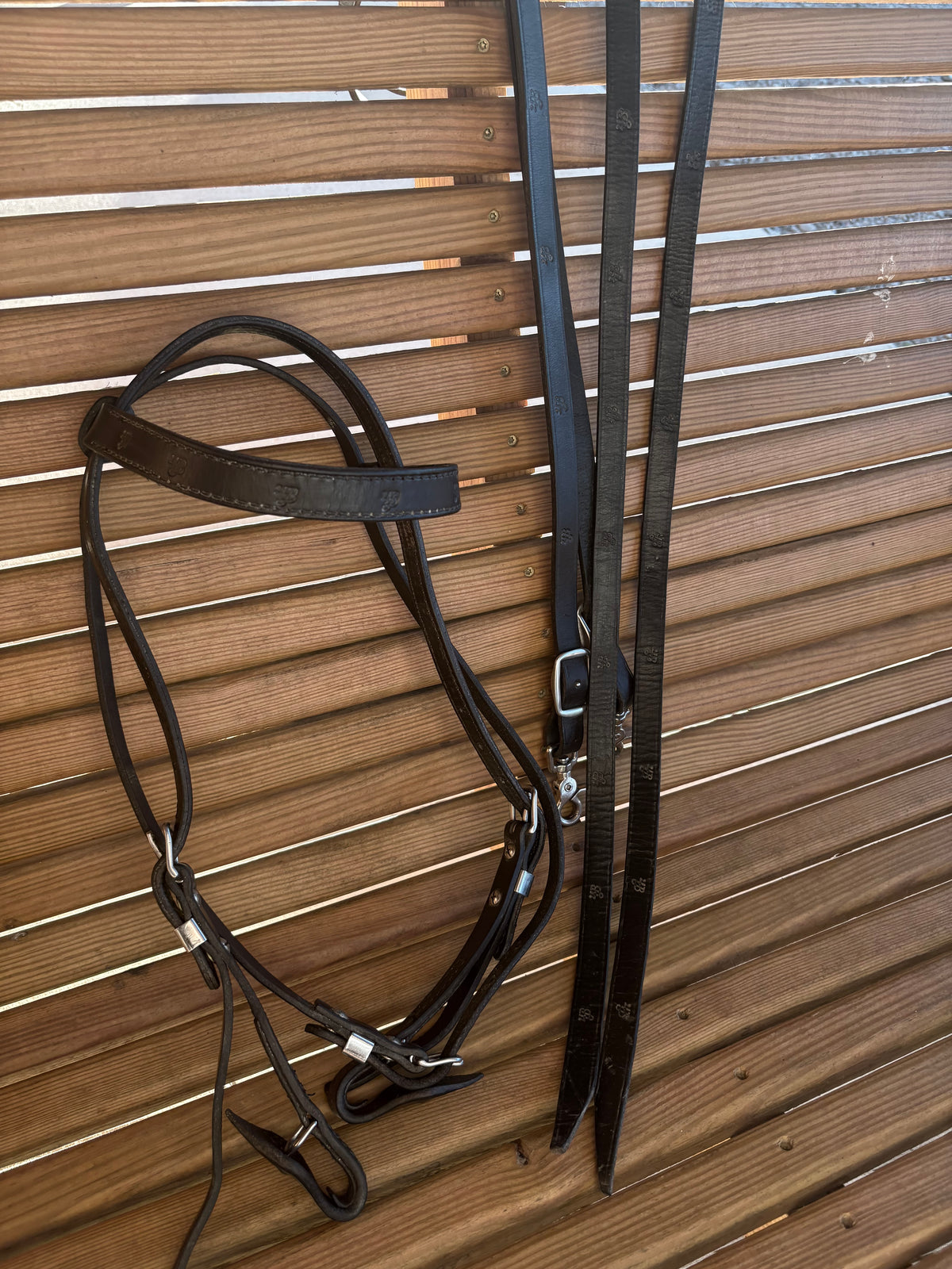USED Imus 4-Beat Accessory Set Includes Bridle w/ Reins, Stirrups, Matching Breast Collar in Black