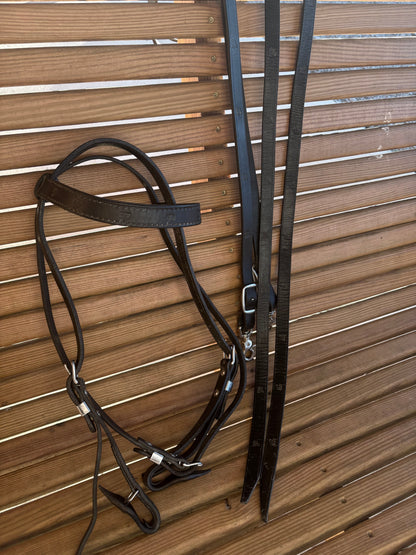 USED Imus 4-Beat Accessory Set Includes Bridle w/ Reins, Stirrups, Matching Breast Collar in Black