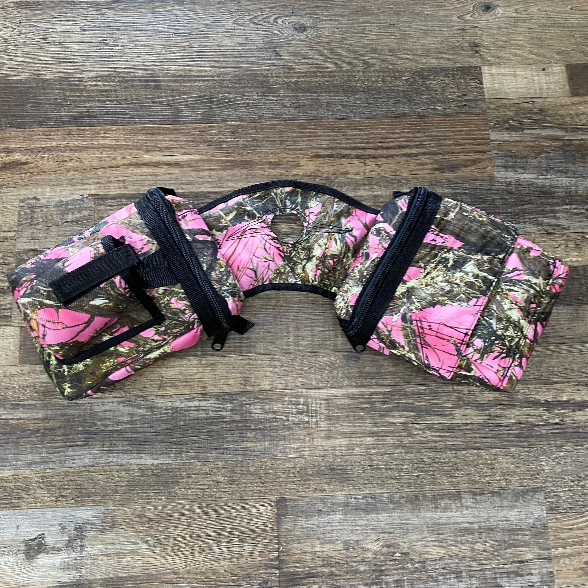 Amish Made Pink Camo Saddle Horn Bags w/ Drink Holder
