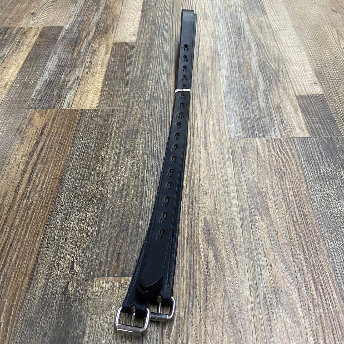 English Stirrup Leathers Black & Stainless Steel Silver Hardware by Amish Craftsmen