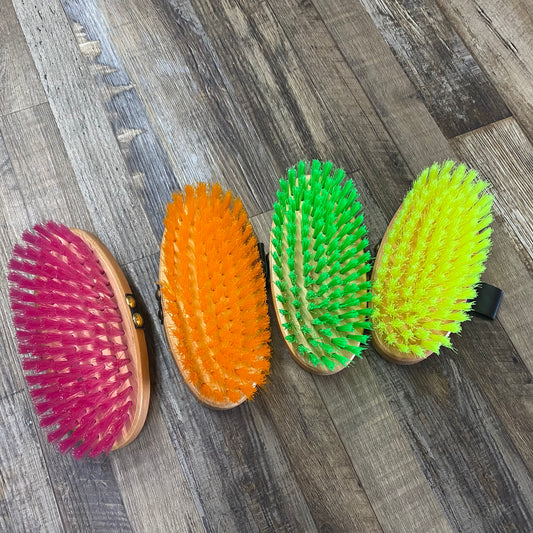 Neon Colors Wooden Cowboy Horse Brush