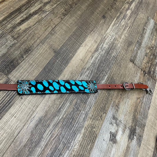 Western Blue Wither Strap & Leather Wither Strap w/ Spur Conchos