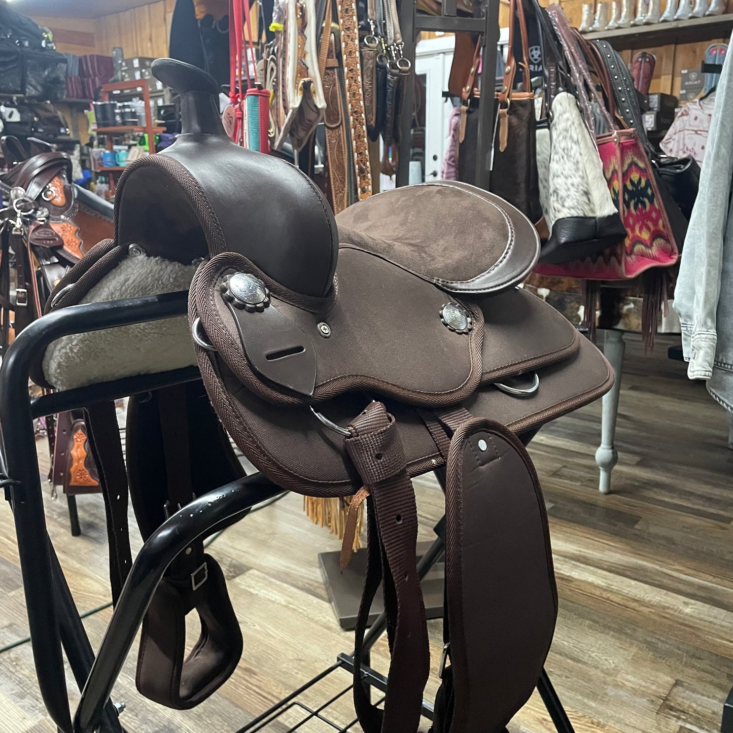 NEW 12” Synthetic Brown Youth Saddle