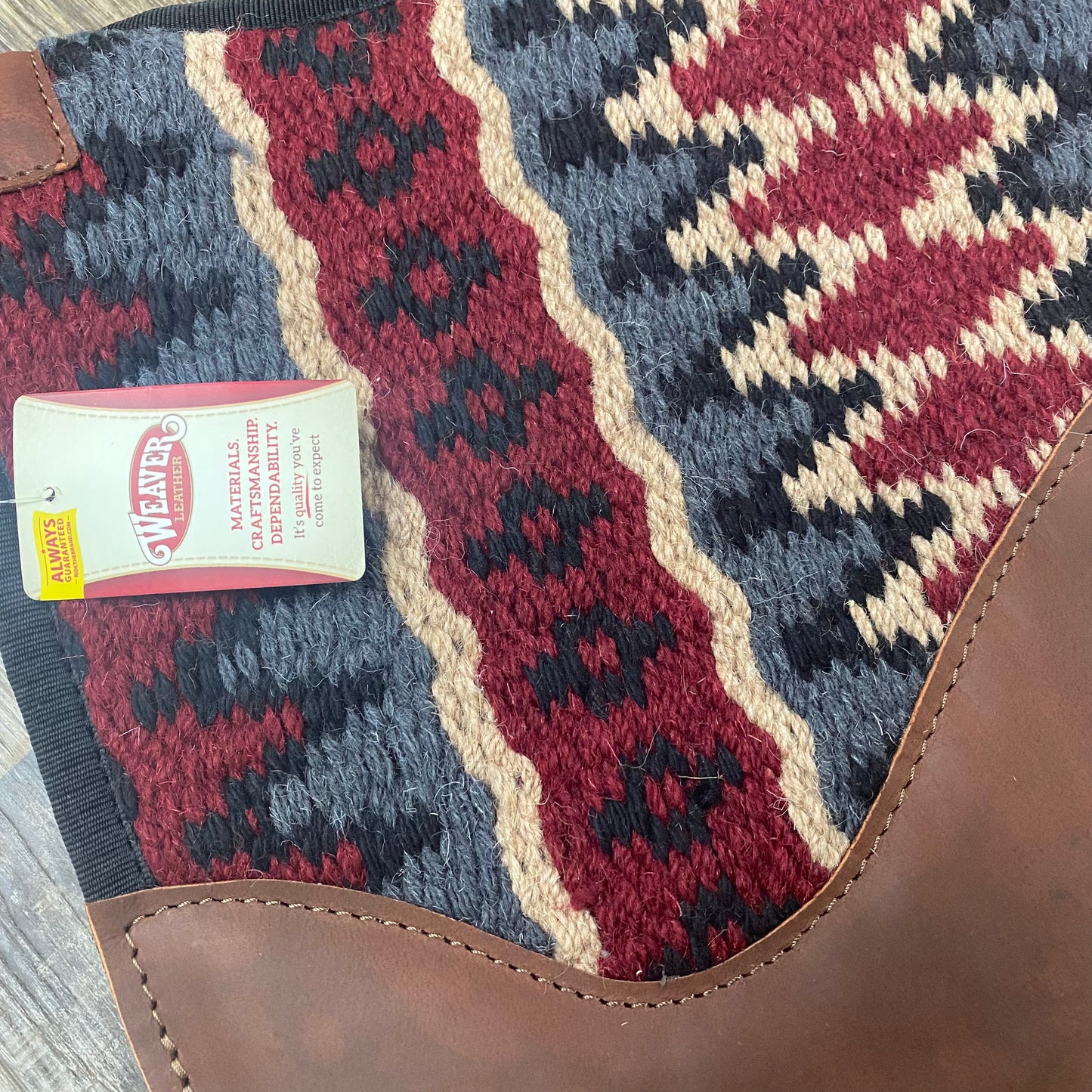 WEAVER Close Contact Contoured WOOL PAD in Red Charcoal 31x 32”