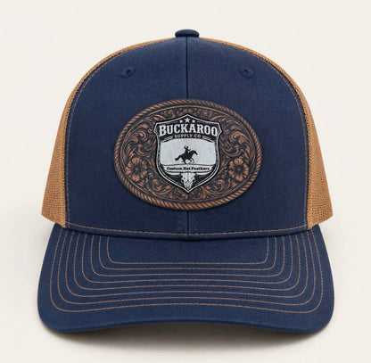 Buckaroo Supply Co. Navy & Camel Richardson 112 Trucker Hat