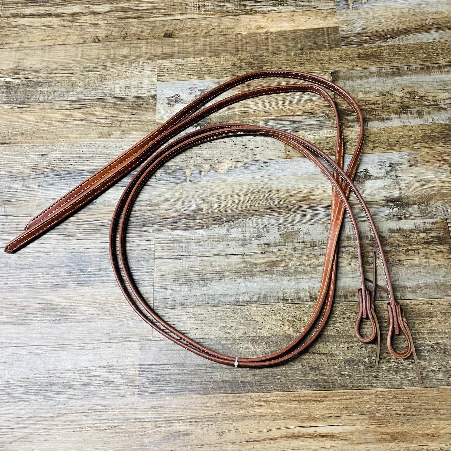 Amish Crafted Light Leather Split Reins Heavy Ended