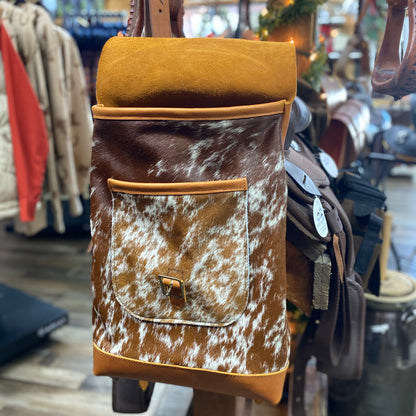 Amish Crafted “Dirty Diane” BACK PACK All Leather & Cowhide Large