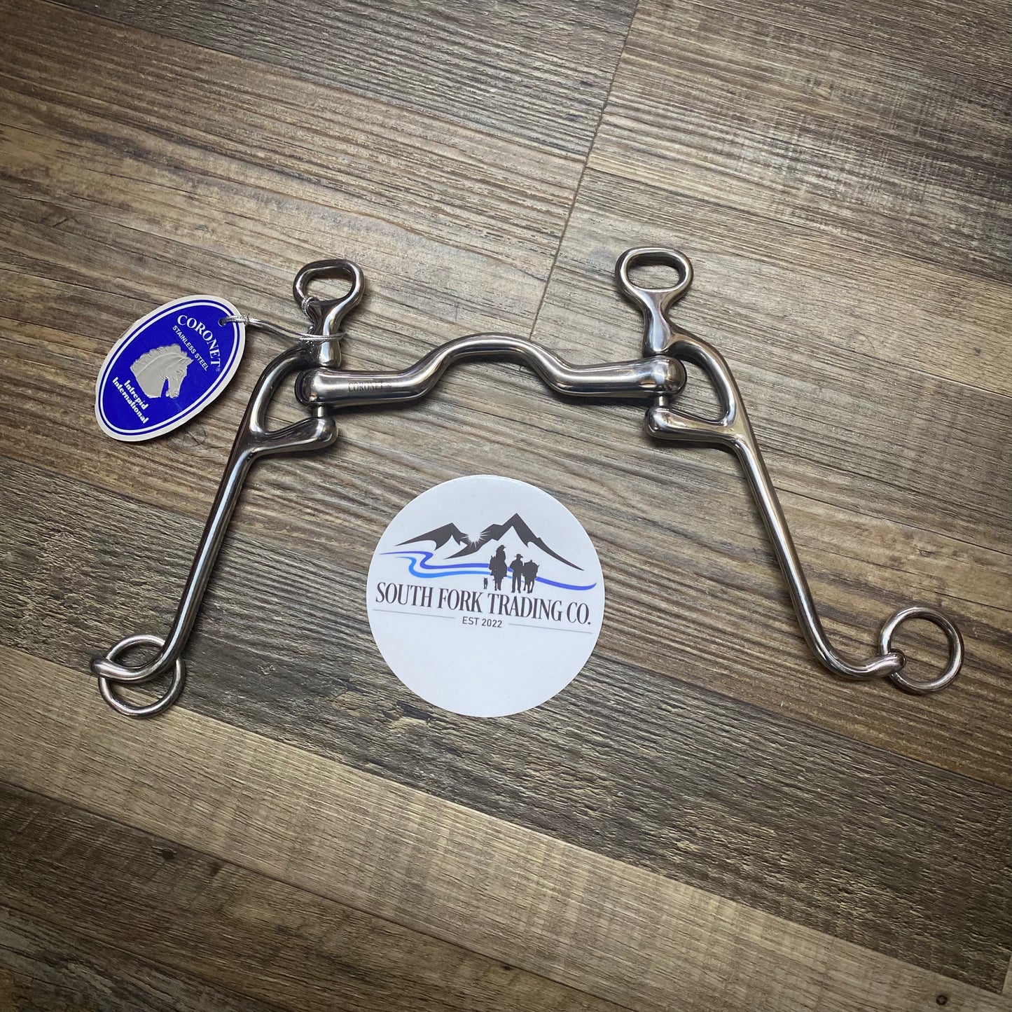 Coronet BLOCK  Port Walking Horse Bit w/ 8” Shanks