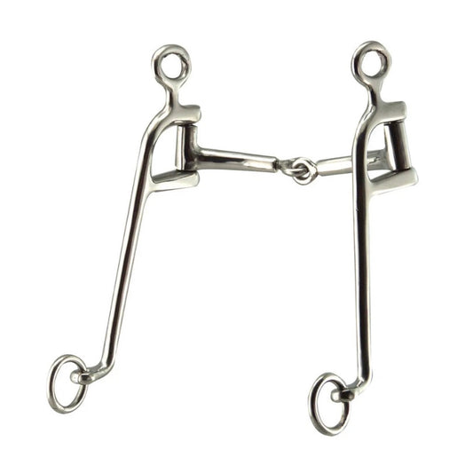 Stainless Steel Walking Horse Pinchless Loose Cheek Bit 5" Snaffle Mouth