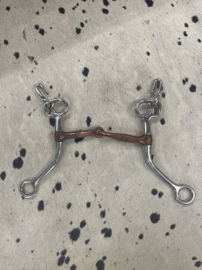 Used 6” Shanks Copper Snaffle w/ Curb Hooks