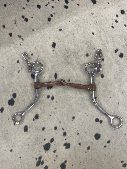 Used 6” Shanks Copper Snaffle w/ Curb Hooks