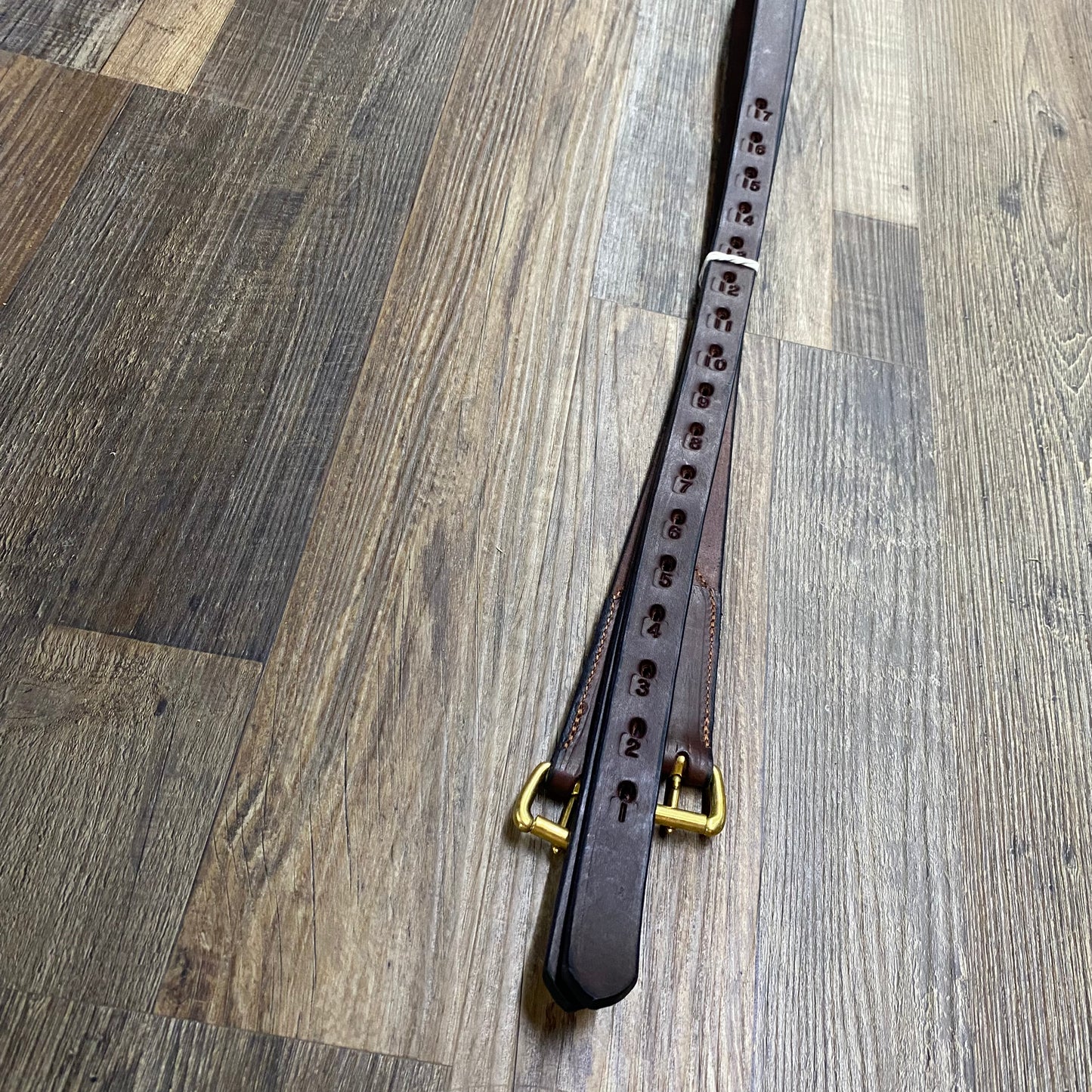 English Stirrup Leathers Brown & Brass Silver Hardware by Amish Craftsmen