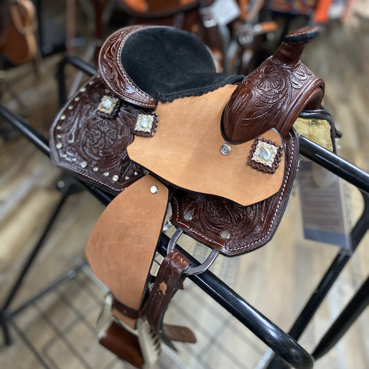 NEW 8” DOUBLE T SADDLERY Youth Show Saddle 0135