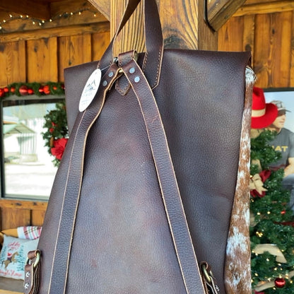 Amish Crafted “Road Runner” BACK PACK All Leather & Cowhide Large