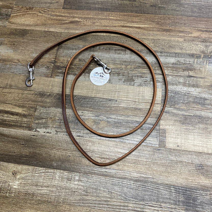 Amish Crafted Leather Flat Ultra Thin SINGLE Reins W/ Stainless Steel Snaps