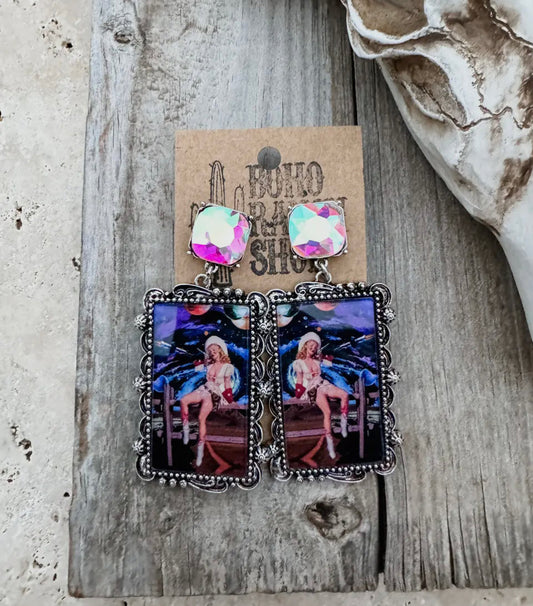 Cosmic Space Cowgirl Earrings