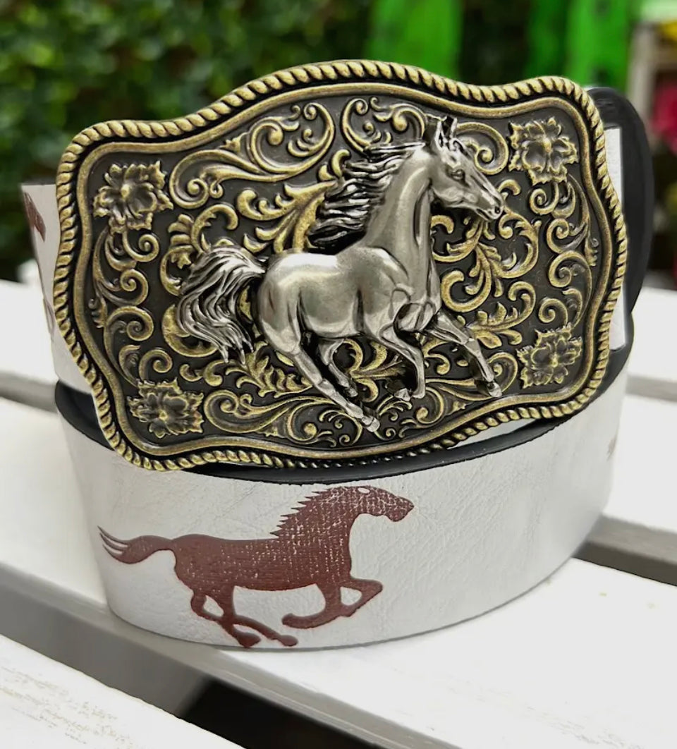 Kids Horse Buckle & Belt