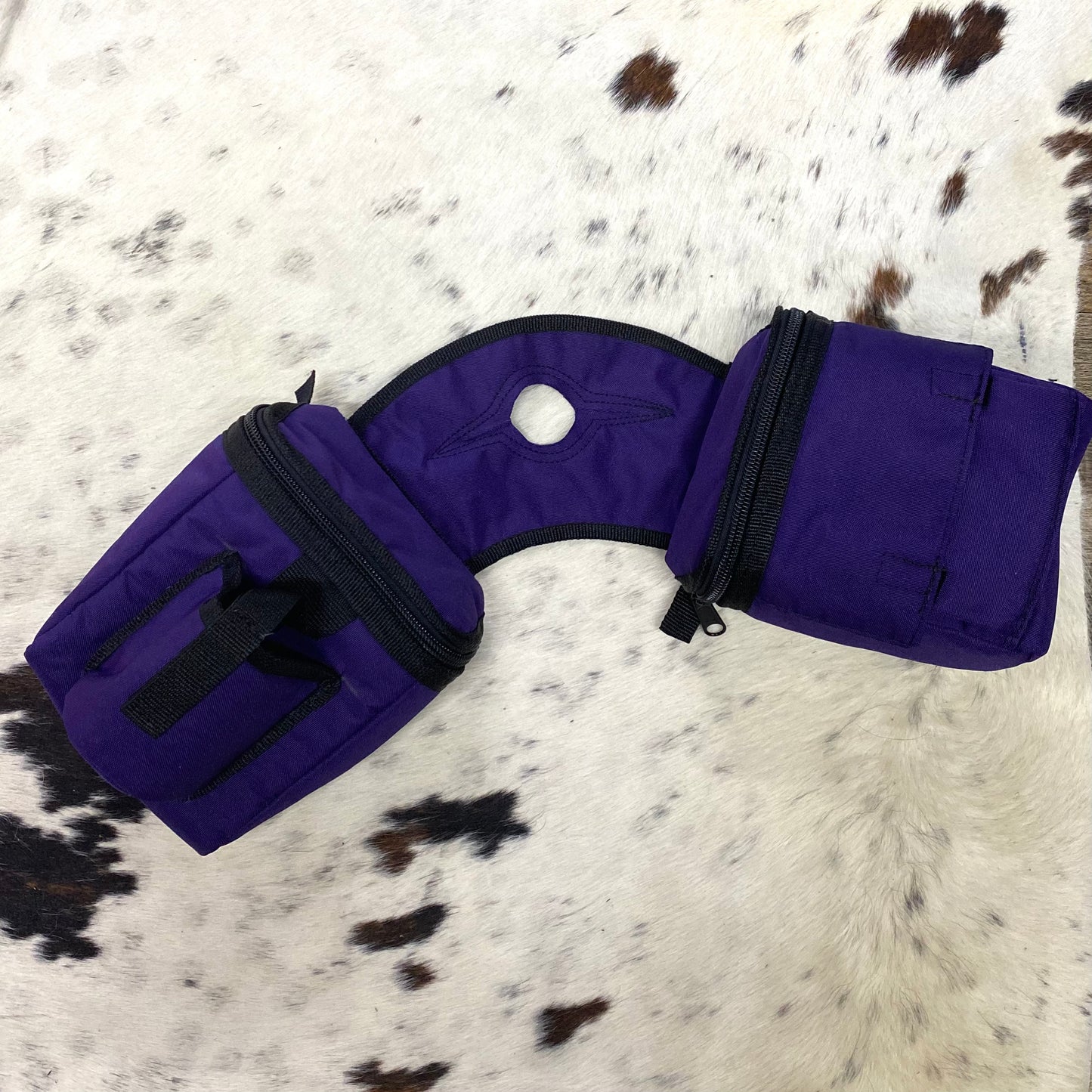 Saddle bags horn bags purple brilliant bright horse equipment 