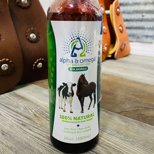 Alpha & Omega Skin & Coat Mist For All Animals 100% Natural 16 oz  