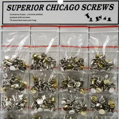 SUPERIOR CHICAGO SCREWS 10 Per Pack w/ Assorted Sizes