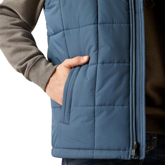 Ariat® Mens Crius Insulated Vest Concealed Carry STEELY BLUE