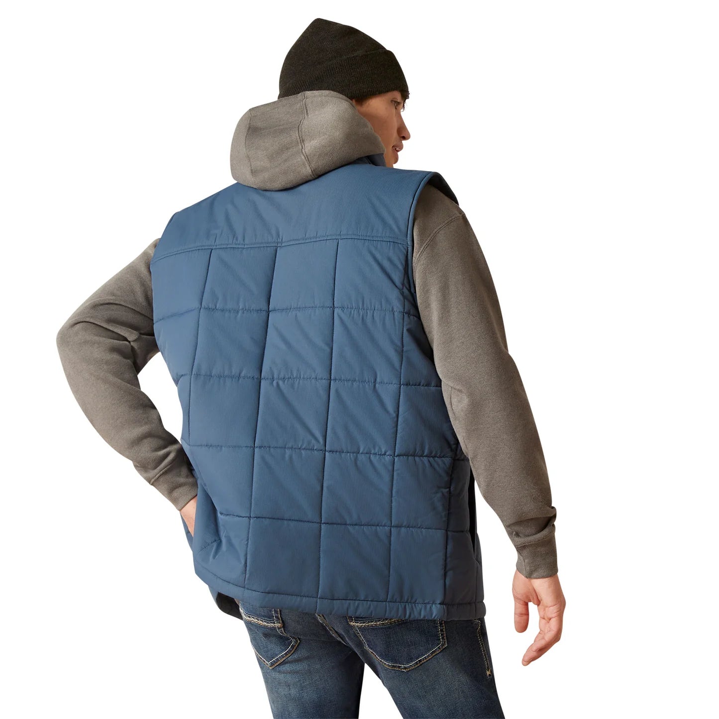 Ariat® Mens Crius Insulated Vest Concealed Carry STEELY BLUE