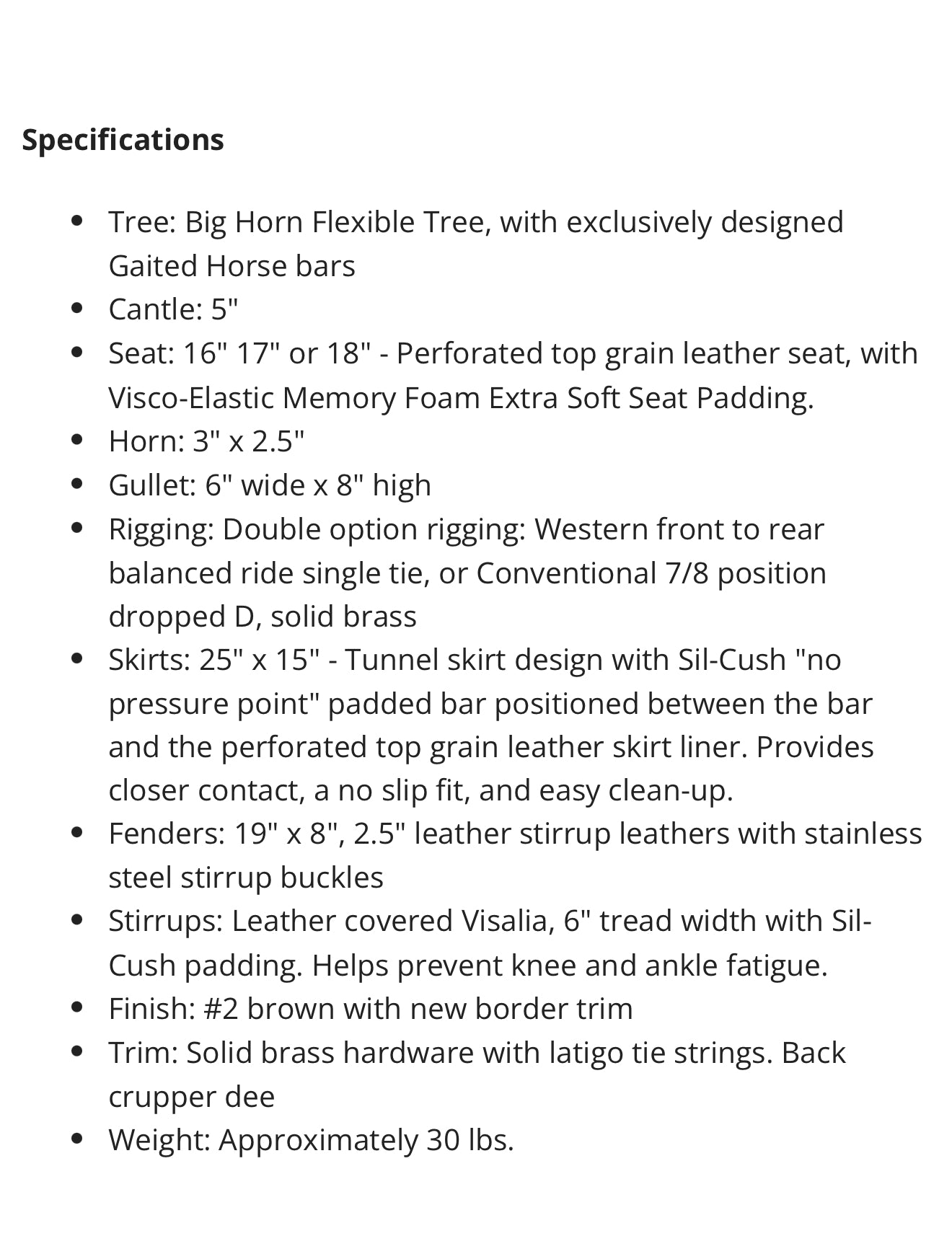 USED 16" Big Horn “The Infinity Trail Saddles
Sil-Cush™