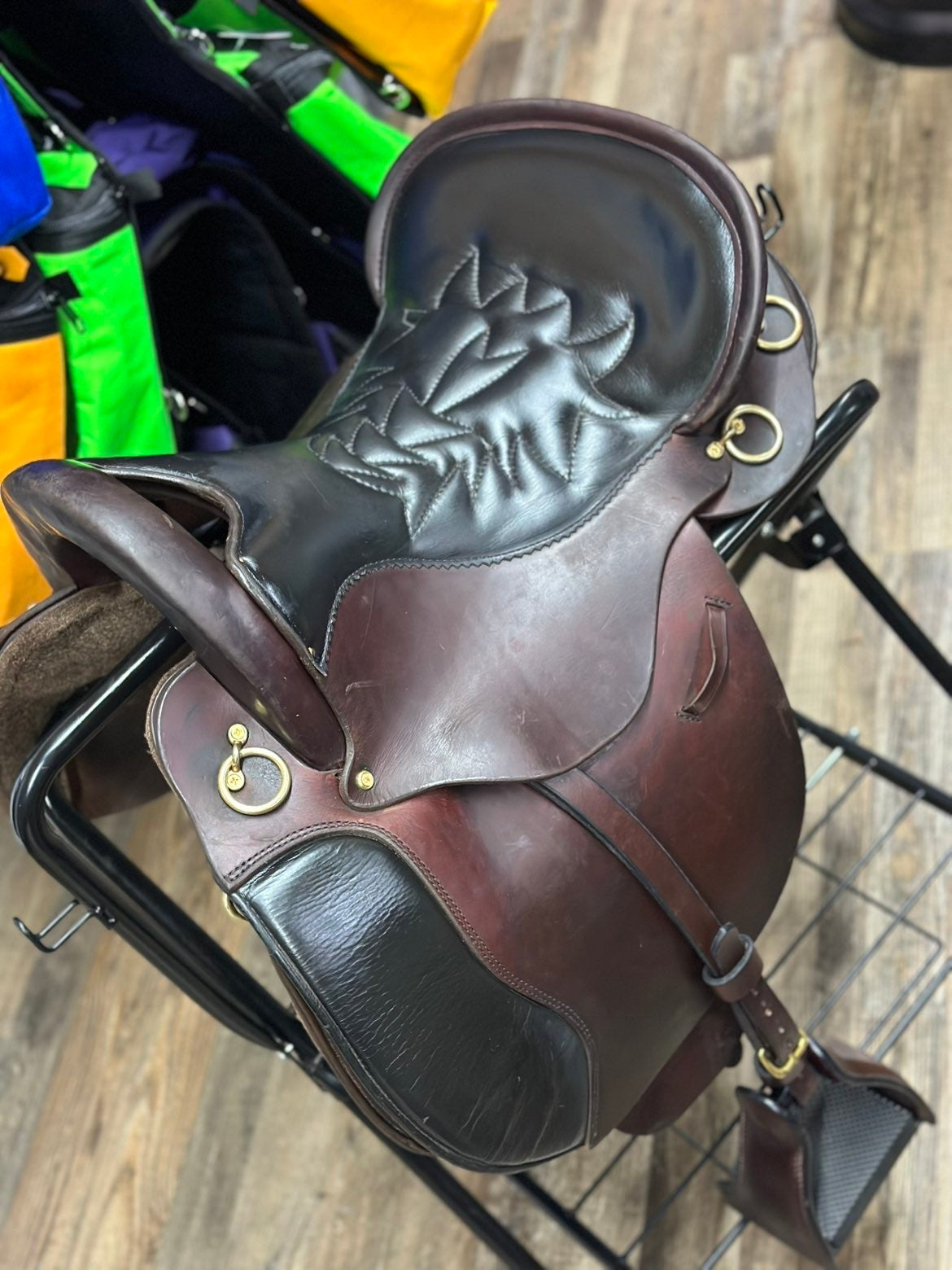 Pre Loved Tucker Equitation Endurance Trail Saddle 16.5" English Rigging w/ New Stirrups & Stirrups Leathers & Brass Hardware
