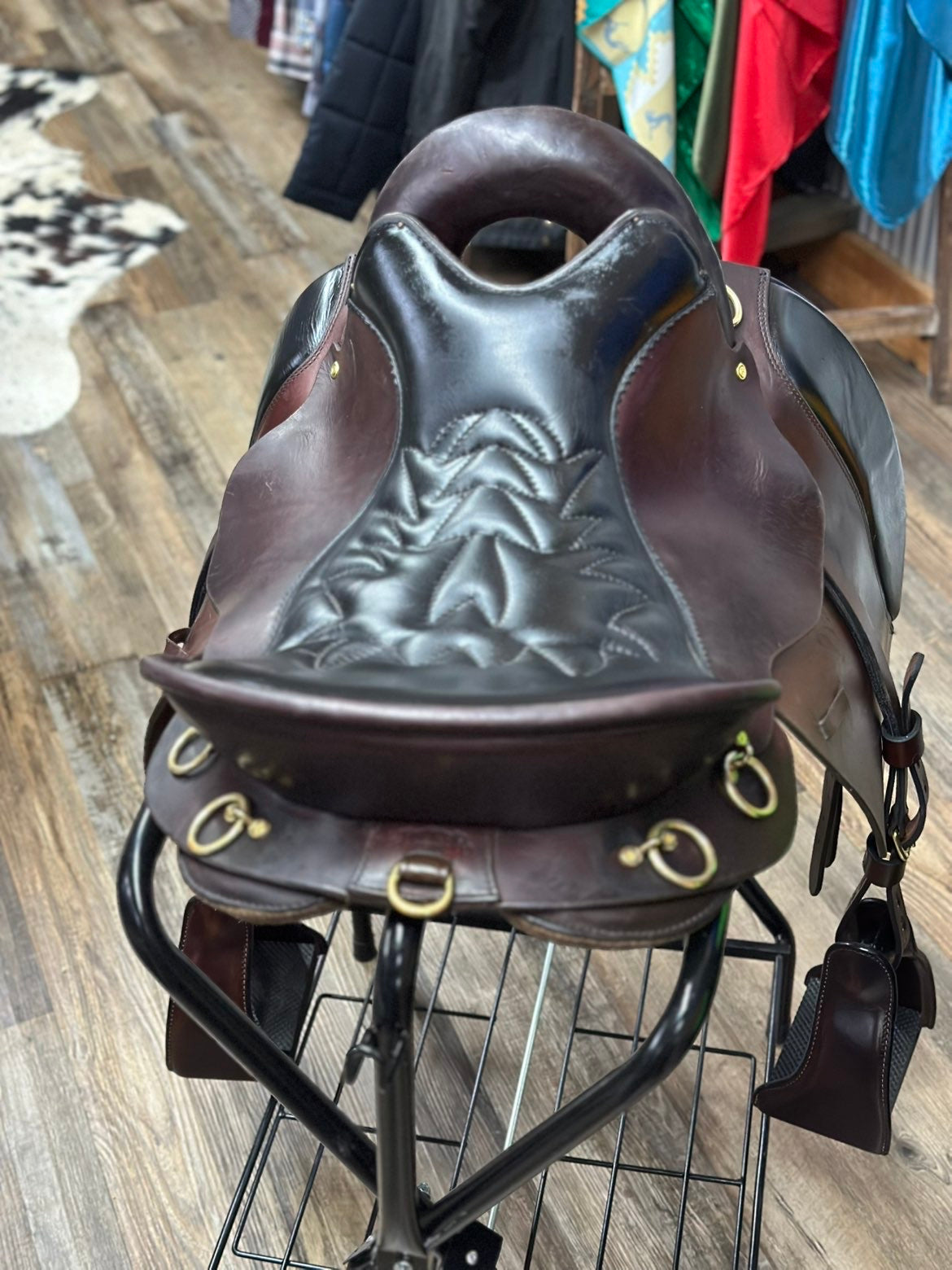 Pre Loved Tucker Equitation Endurance Trail Saddle 16.5" English Rigging w/ New Stirrups & Stirrups Leathers & Brass Hardware