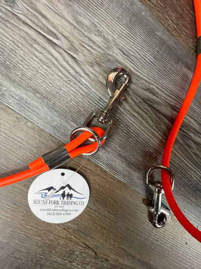 Amish Made 5’ Long SUPER DUTY Cable Dog Lead w/ Stainless Steel Snaps