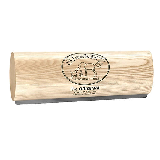 SleekEZ Original 10 in. Wood Handle Horse Large Animal Grooming Tool