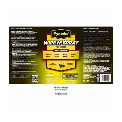 Pyranha Wipe N' Spray Fly Repellent