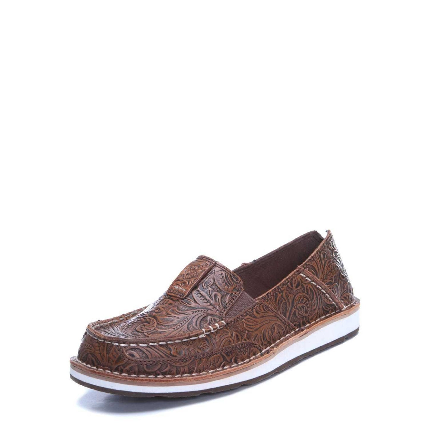 Ariat Women’s CRUISER Brown Floral Emboss Slip-On Casual Shoes